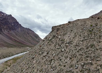 Aerial View of Gombo Rongjon Peak and Glacial River Valley in Zanskar, Ladakh