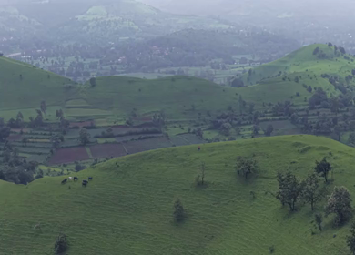 Aerial View of Gudhe Panchgani Plateau and Sahyadri Hills Sangli Maharashtra