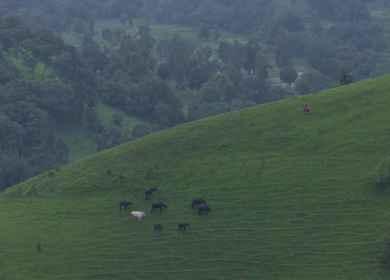 Aerial View of Gudhe Panchgani Plateau and Sahyadri Hills Sangli Maharashtra