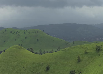 Aerial View of Gudhe Panchgani Plateau and Sahyadri Hills Sangli Maharashtra