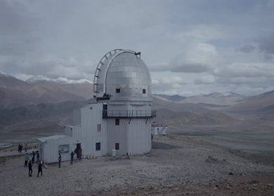 Aerial View of Hanle Observatory in Ladakh India