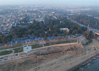 Aerial View of Helicopter at Maha Kumbh Mela 2025, Prayagraj Uttar Pradesh