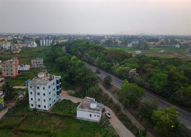 Aerial View of Highway Infrastructure in Cuttack, Odisha, India