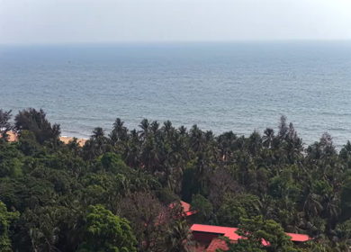 Aerial View of Honnavar Backwaters and Mangrove Islands Karnataka
