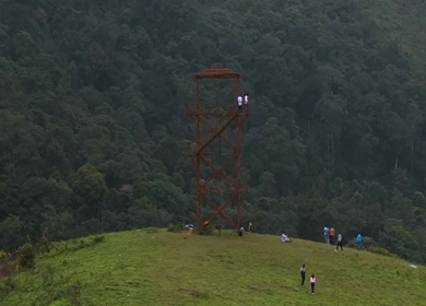 Aerial View of Hosahalli Gudda Hills and Misty Western Ghats Sakleshpur Karnataka