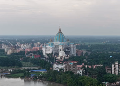 Aerial View of ISKCON Temple Mayapur in West Bengal India