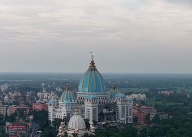 Aerial View of ISKCON Temple Mayapur in West Bengal India