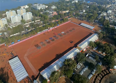 Aerial View of Independence Day Parade at Lal Parade Ground Bhopal Madhya Pradesh India