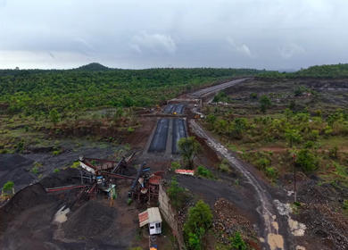 Aerial View of Jabalpur Outer Ring Road Bridge Construction, Madhya Pradesh