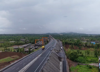 Aerial View of Jabalpur Outer Ring Road Bridge Construction, Madhya Pradesh