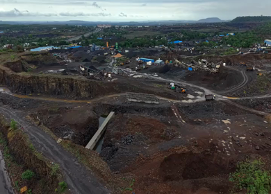 Aerial View of Jabalpur Outer Ring Road Bridge Construction, Madhya Pradesh
