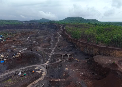 Aerial View of Jabalpur Outer Ring Road Bridge Construction, Madhya Pradesh