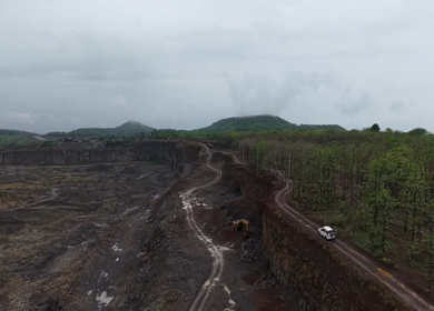 Aerial View of Jabalpur Outer Ring Road Bridge Construction, Madhya Pradesh