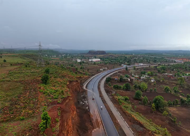 Aerial View of Jabalpur Outer Ring Road, Madhya Pradesh, India