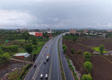 Aerial View of Jabalpur Outer Ring Road, Madhya Pradesh, India