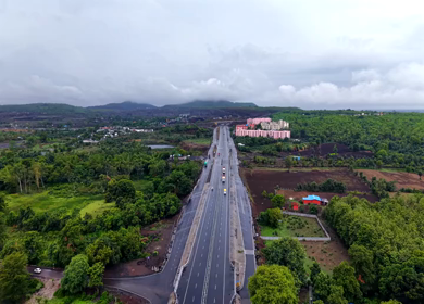 Aerial View of Jabalpur Outer Ring Road, Madhya Pradesh, India