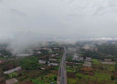 Aerial View of Jabalpur Outer Ring Road, Madhya Pradesh, India