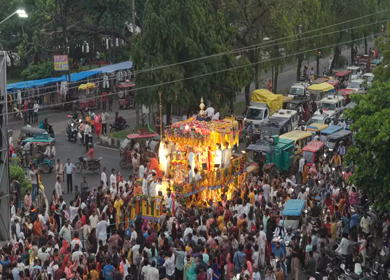 18th July 2026 : Aerial View of Jagannath Rath Yatra Procession in Bhopal, India