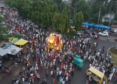 18th July 2026 : Aerial View of Jagannath Rath Yatra Procession in Bhopal, India