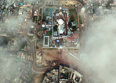 Aerial View of Jagannath Temple in Puri, Odisha, India