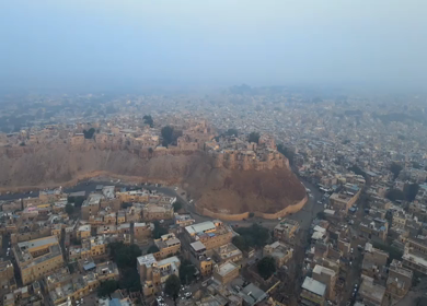 Aerial View of Jaisalmer Fort Golden City Rajasthan India