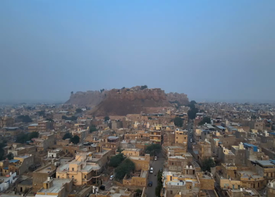 Aerial View of Jaisalmer Fort Golden City Rajasthan India