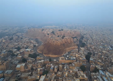 Aerial View of Jaisalmer Fort Golden City Rajasthan India