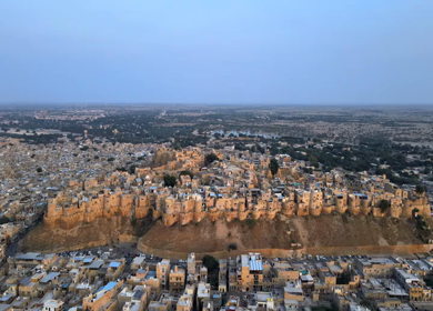 Aerial View of Jaisalmer Fort Golden City Rajasthan India