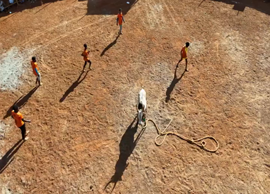 16th January 2026 : Aerial View of Jallikattu Event Traditional Tamil Bull Taming Sport Tamil Nadu India