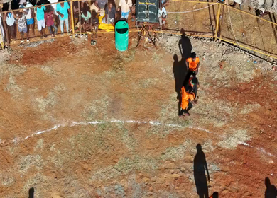 16th January 2026 : Aerial View of Jallikattu Event Traditional Tamil Bull Taming Sport Tamil Nadu India
