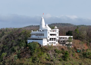 Aerial View of Jam Gate and Hilltop Temple Mhow Madhya Pradesh