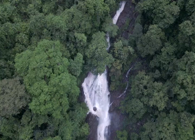 Aerial View of Jog Falls Waterfall in Monsoon Karnataka India