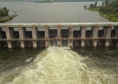 Aerial View of Kaliyasot Dam Bhopal Madhya Pradesh India