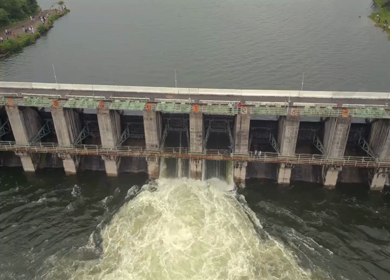 Aerial View of Kaliyasot Dam Bhopal Madhya Pradesh India