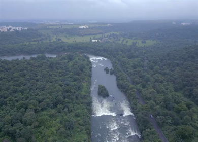 Aerial View of Kaliyasot Dam Bhopal Madhya Pradesh India