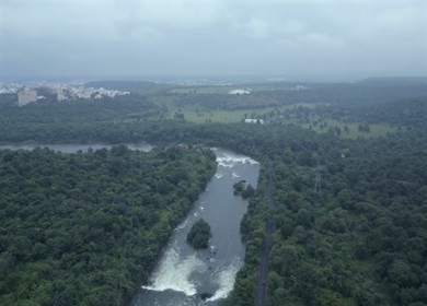 Aerial View of Kaliyasot Dam Bhopal Madhya Pradesh India