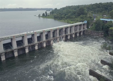 Aerial View of Kaliyasot Dam Bhopal Madhya Pradesh India