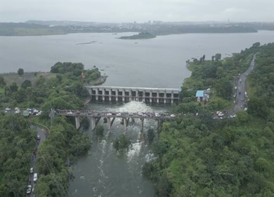 Aerial View of Kaliyasot Dam Bhopal Madhya Pradesh India