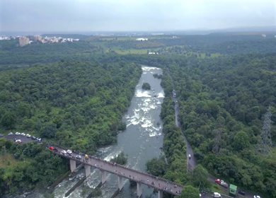 Aerial View of Kaliyasot Dam Bhopal Madhya Pradesh India