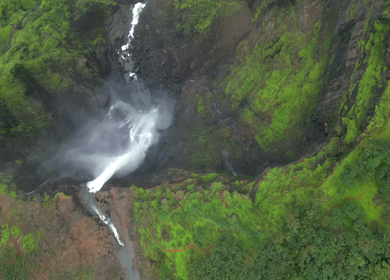 Aerial View of Kalu Waterfall Near Malshej Ghat Maharashtra