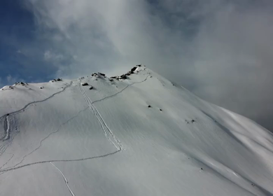 Aerial View of Kedarkantha Winter Trek with Snow Covered Mountains Uttarakhand