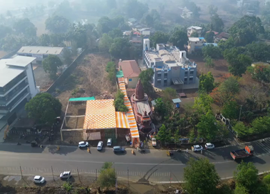Aerial View of Khopali Temple in Raigad, Maharashtra