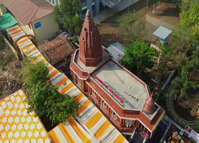 Aerial View of Khopali Temple in Raigad, Maharashtra