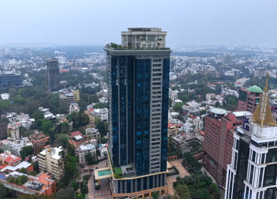 Aerial View of Kingfisher Towers in Bengaluru India Luxury High Rise Cityscape