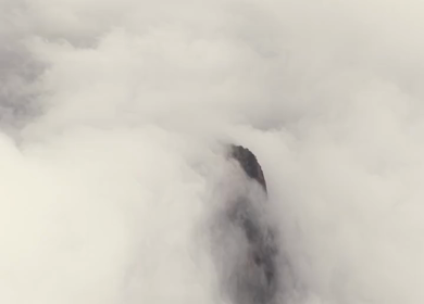 Aerial View of Kondarangi Hills with Rocky Peak and Clouds in Dindigul Tamil Nadu