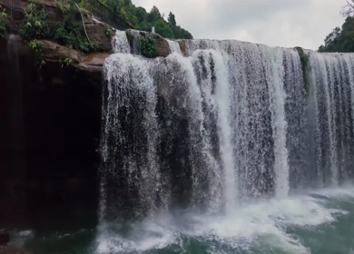 Aerial View of Krang Suri Waterfall Meghalaya India