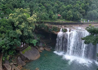 Aerial View of Krang Suri Waterfall Meghalaya India