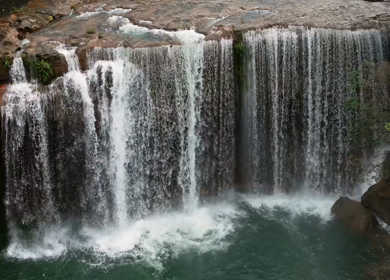 Aerial View of Krang Suri Waterfall Meghalaya India
