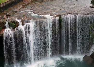 Aerial View of Krang Suri Waterfall Meghalaya India