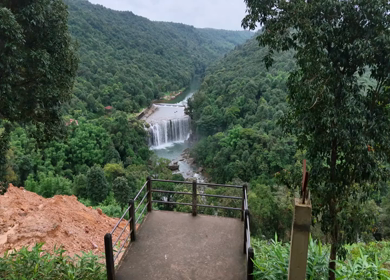 Aerial View of Krang Suri Waterfall Meghalaya India